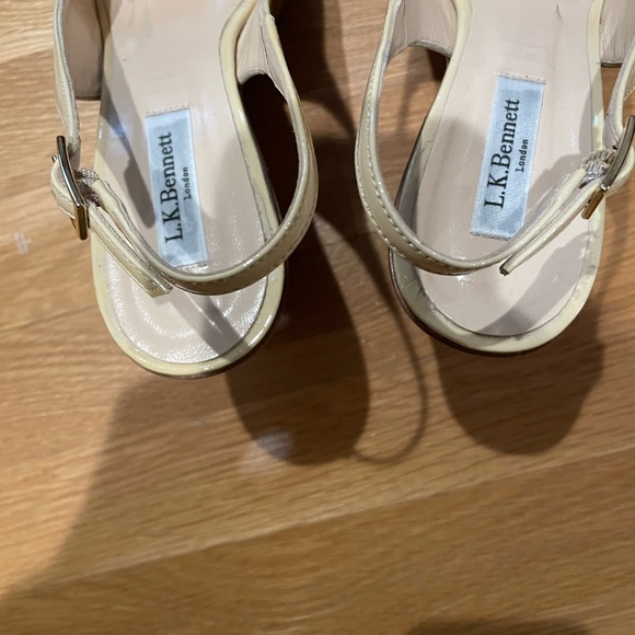 L.K.  Bennett Peep Toe Wedges - Picture 4 of 9